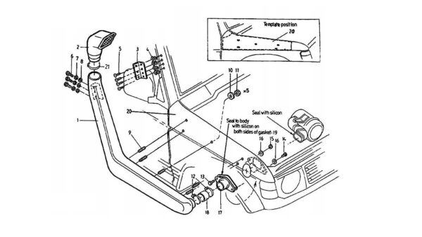 Snorkel Pajero V20