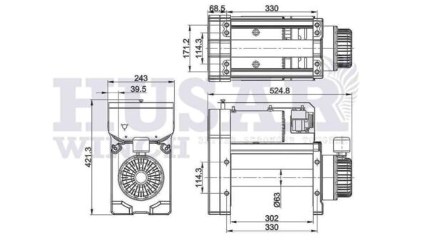 BSTS 12000 DOPPIO MOTORE Cavo Sintetico